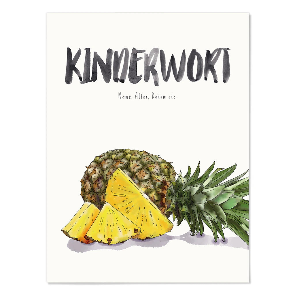 Kindermundposter - Motiv Ananas
