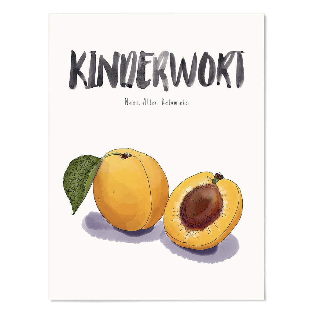 Kindermundposter - Motiv Aprikose