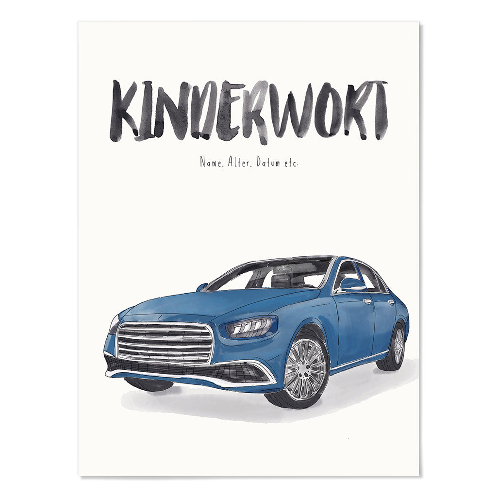Kindermundposter Auto – personalisiertes Poster mit Kinderwort für Eltern