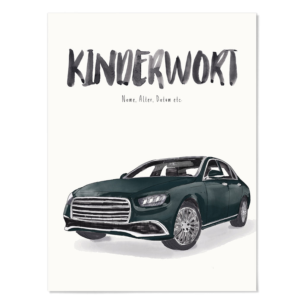 Kindermundposter Auto – personalisiertes Poster mit Kinderwort für Eltern