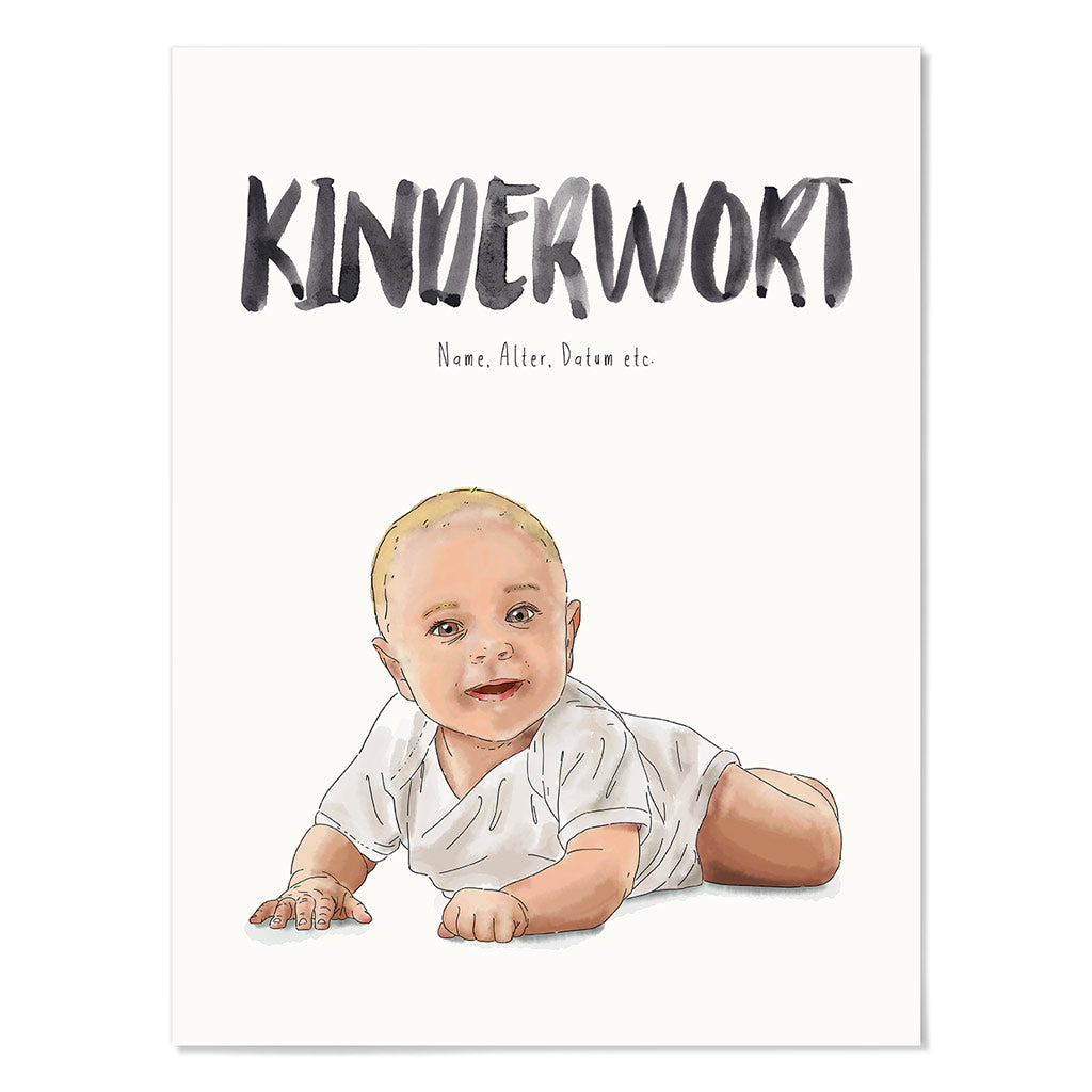 Kindermundposter Baby – personalisiertes Poster mit Kinderwort für Eltern