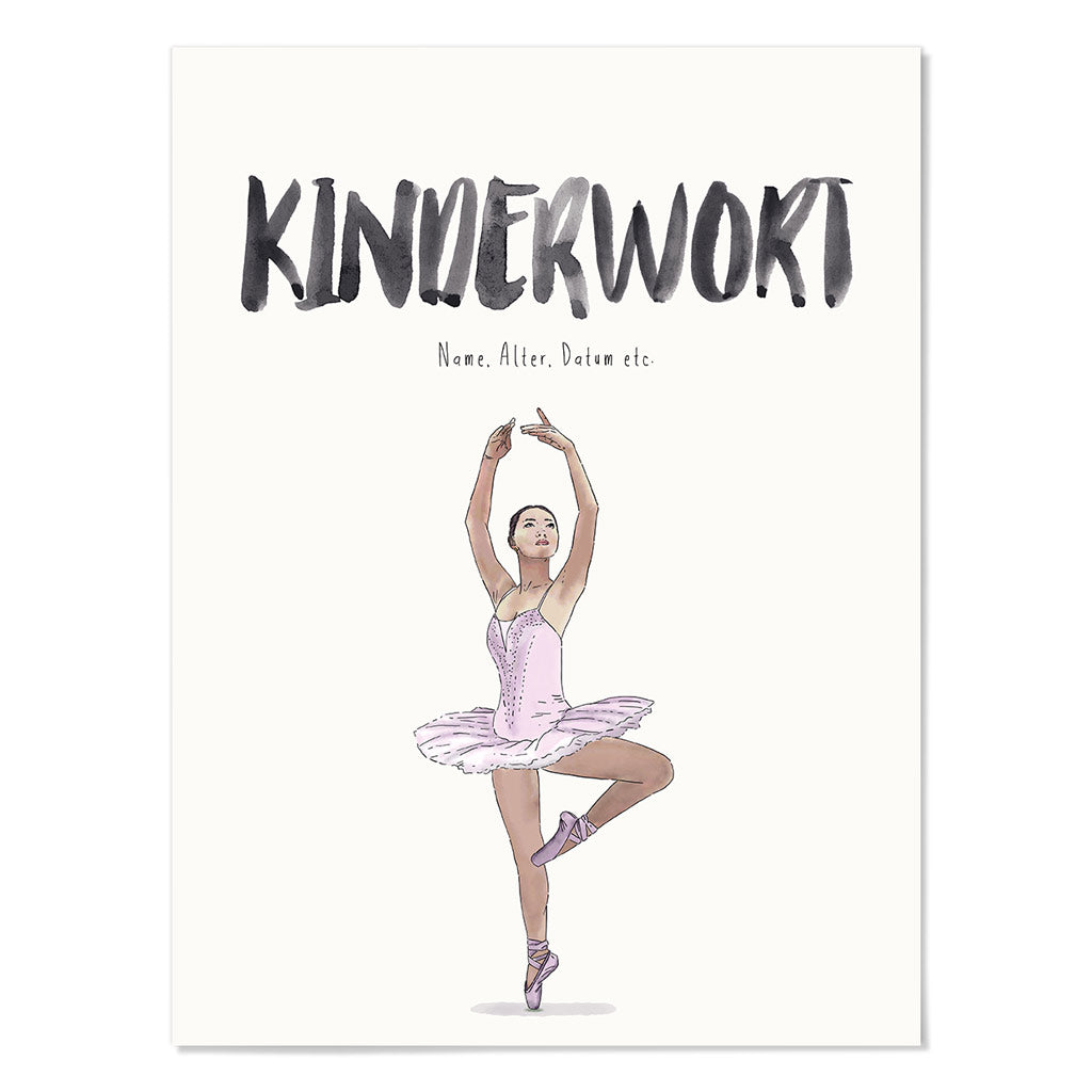 Kindermundposter Ballerina – personalisiertes Poster mit Kinderwort für Eltern