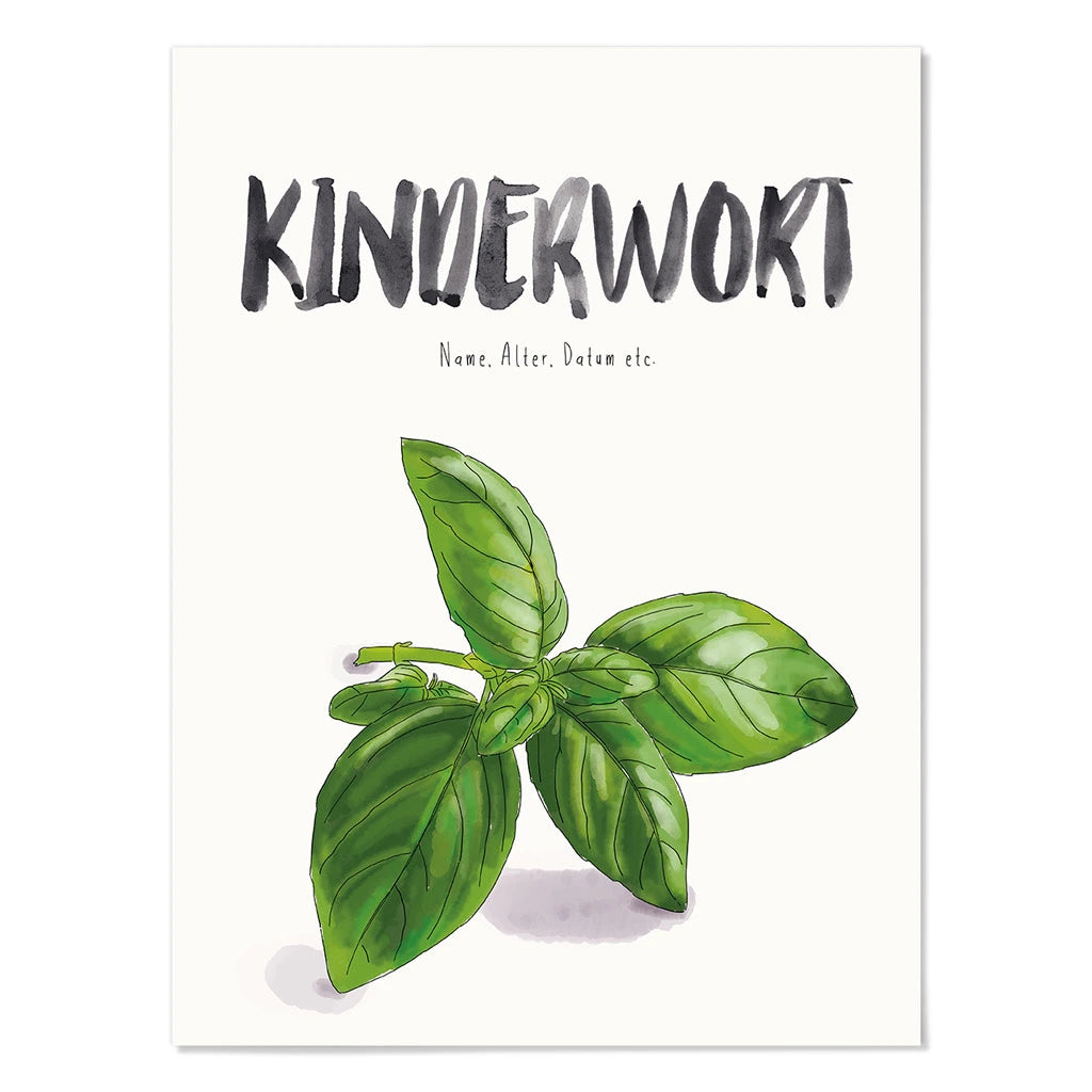 Kindermundposter - Motiv Basilikum