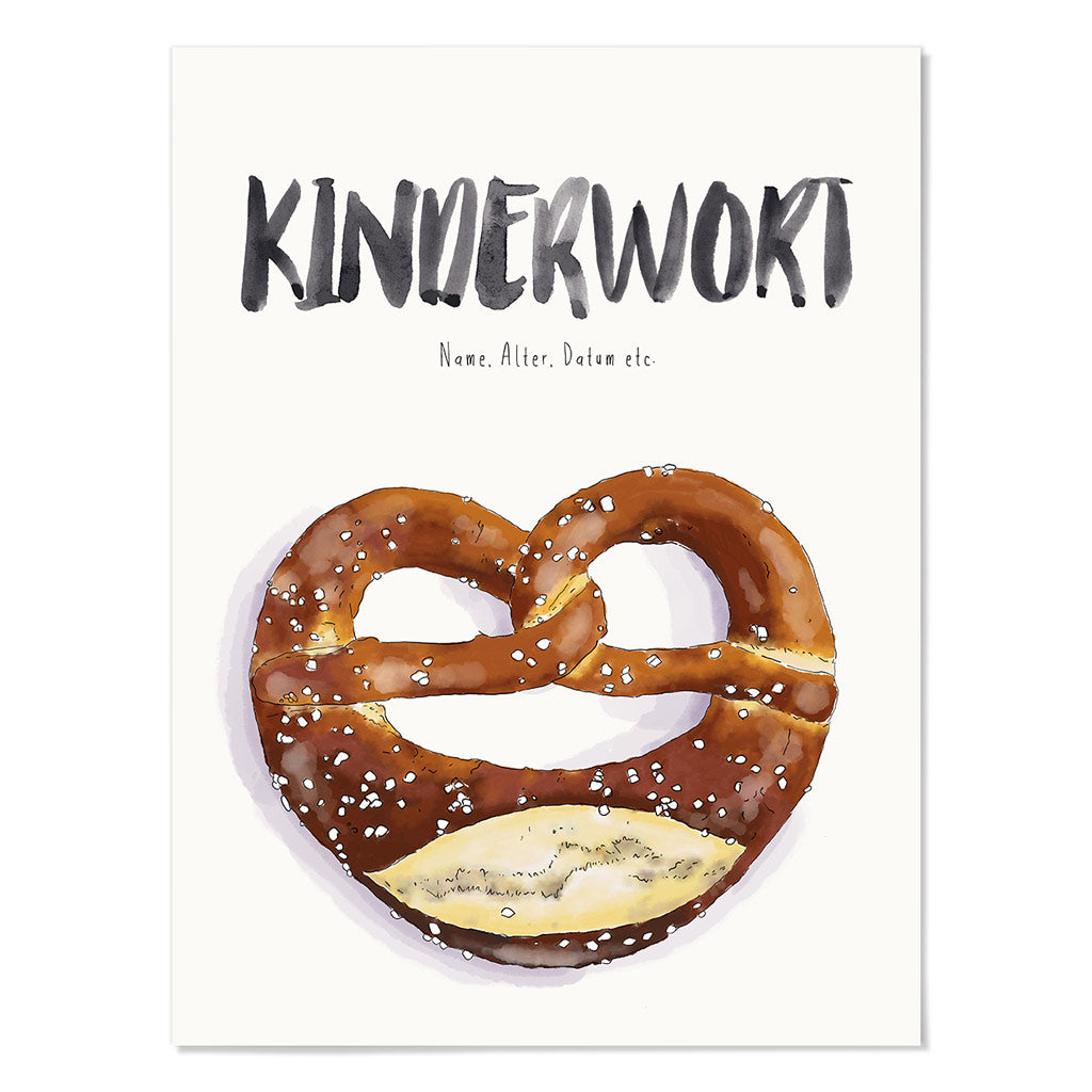 Kindermundposter Brezel – personalisiertes Poster mit Kinderwort für Eltern