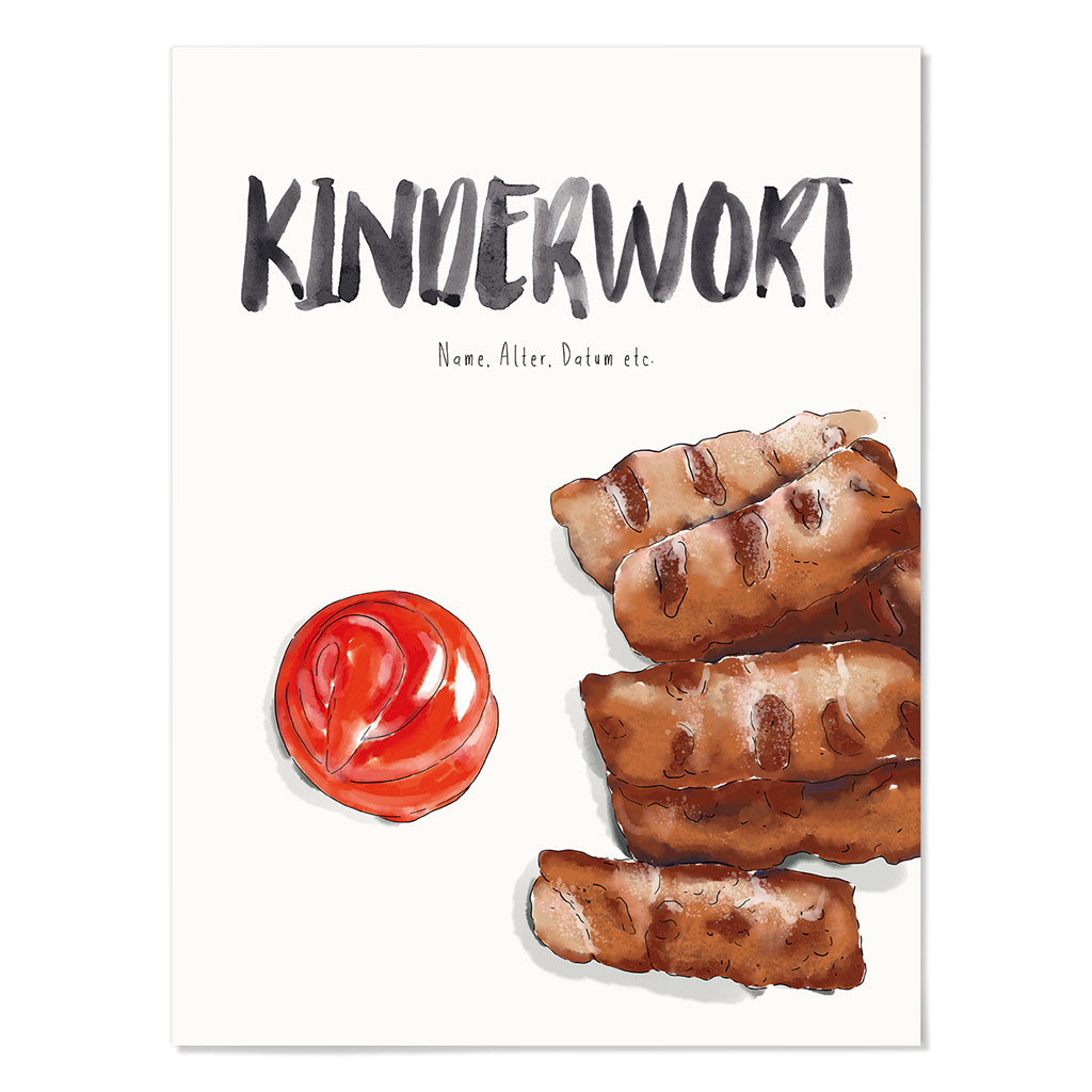 Kindermundposter Cevapcici – personalisiertes Poster mit Kinderwort für Eltern