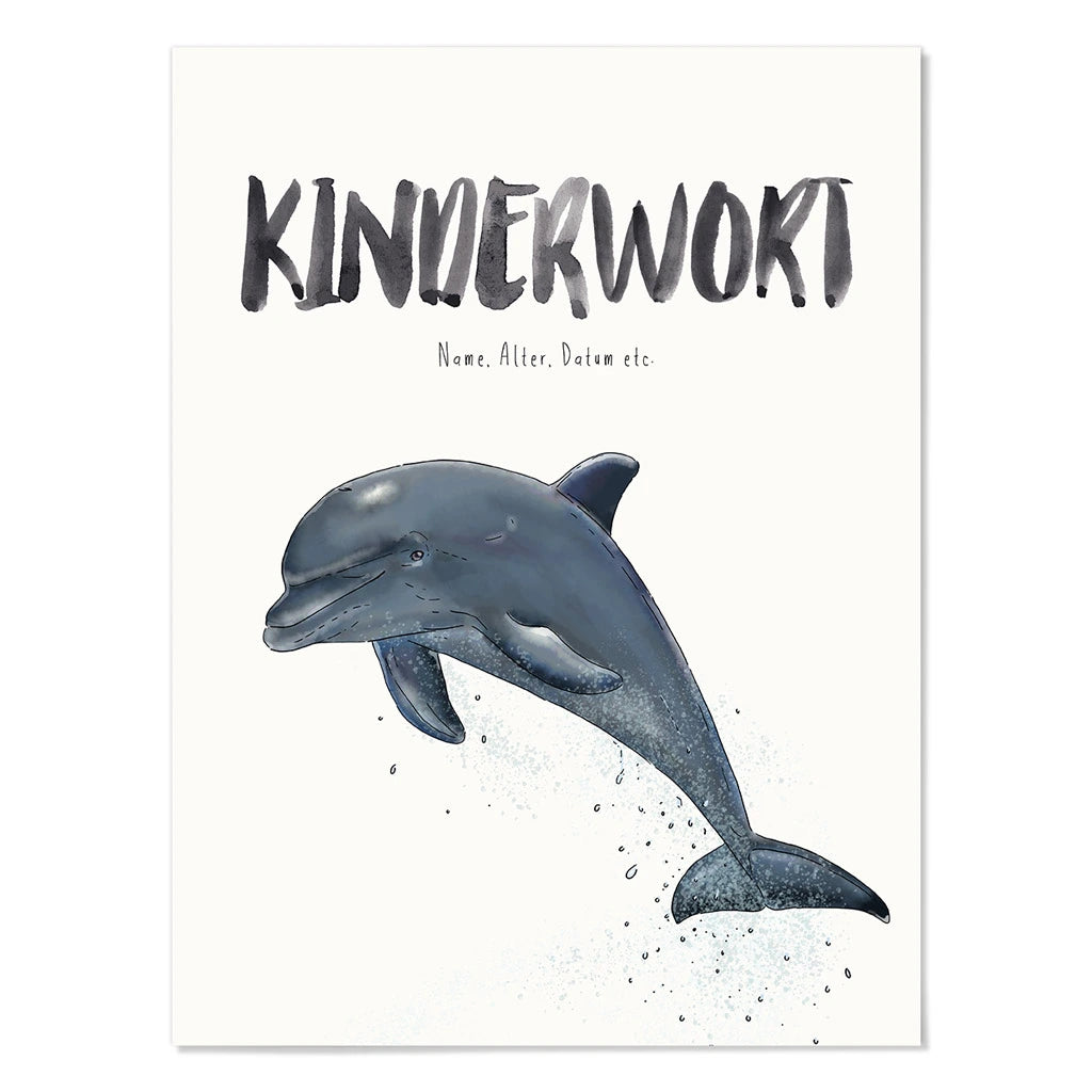 Kindermundposter - Motiv Delfin