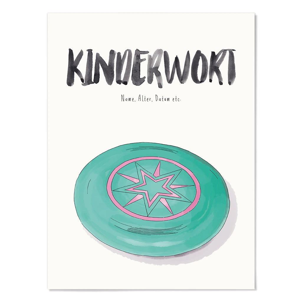 Kindermundposter - Motiv Wurfscheibe
