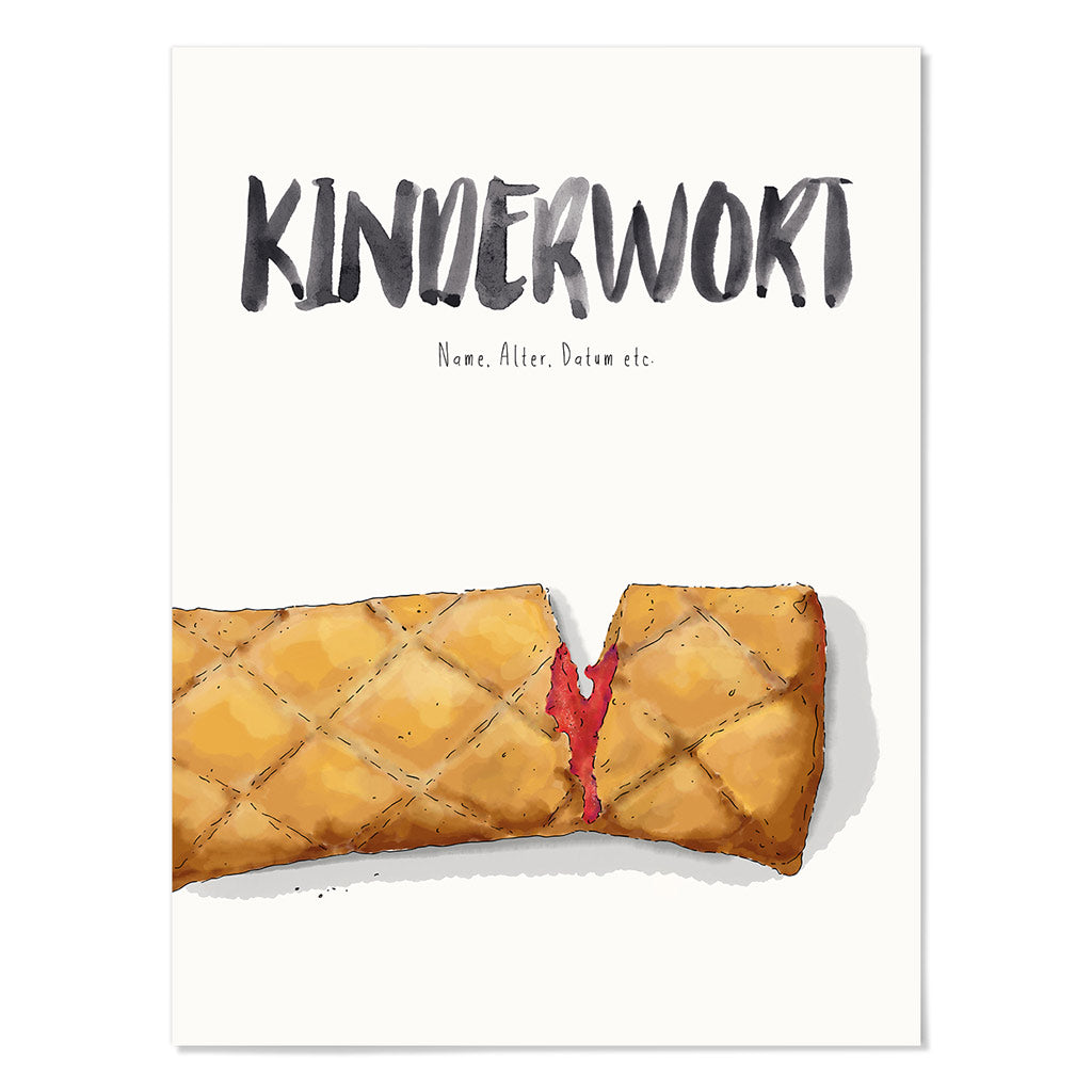 Kindermundposter Fruchttasche – personalisiertes Poster mit Kinderwort für Eltern