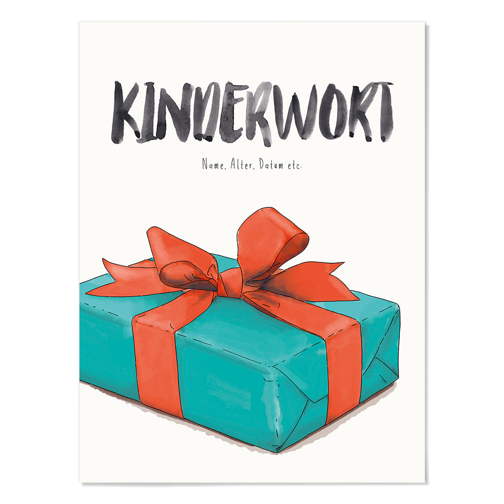 Kindermundposter Geschenk – personalisiertes Poster mit Kinderwort für Eltern