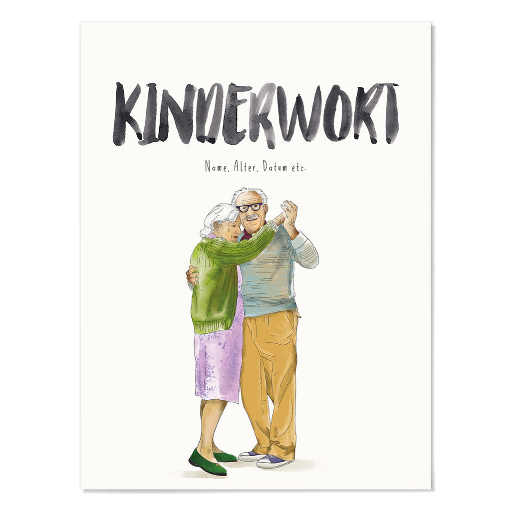 Kindermundposter Großeltern – personalisiertes Poster mit Kinderwort für Eltern