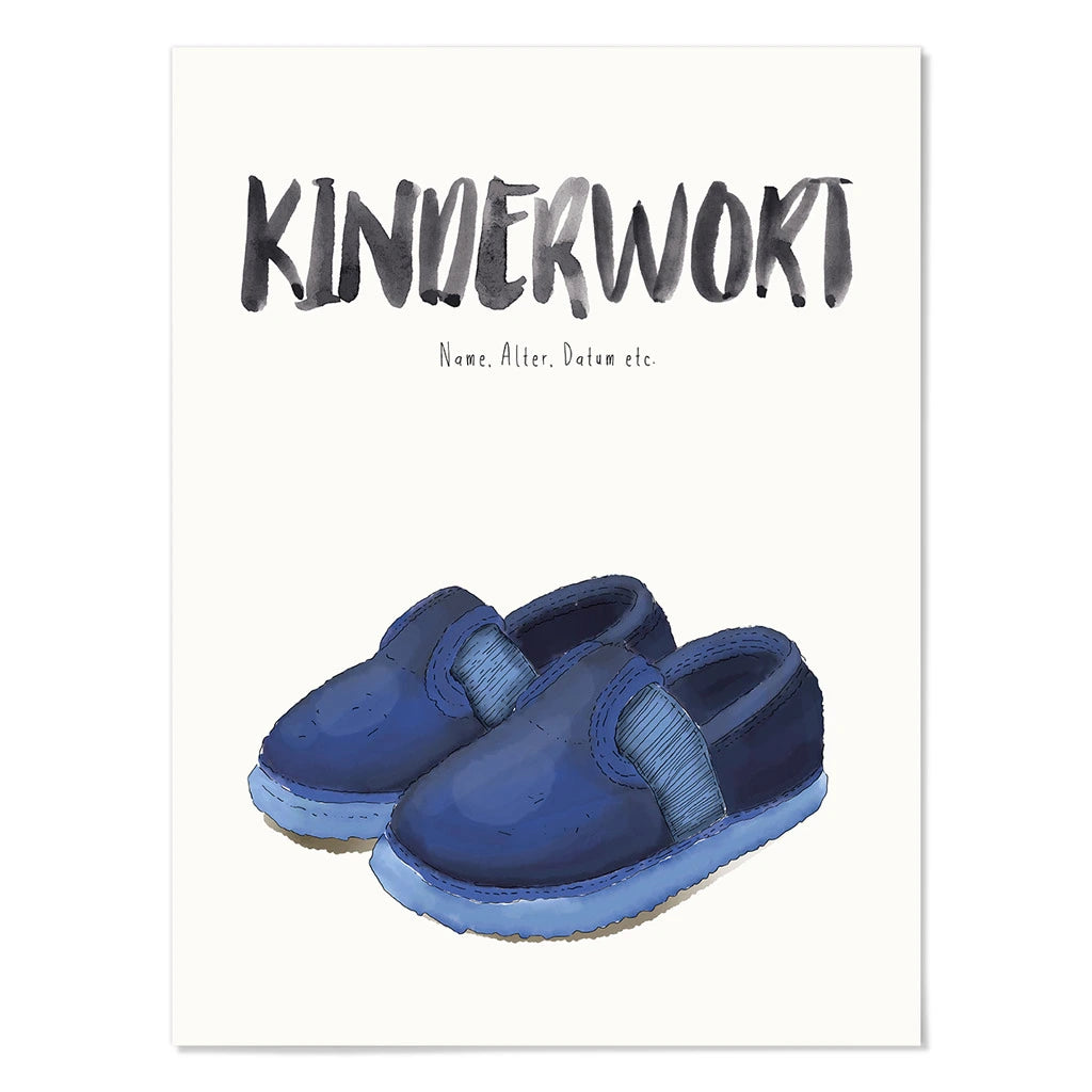 Kindermundposter - Motiv Pantoffeln Hausschuhe