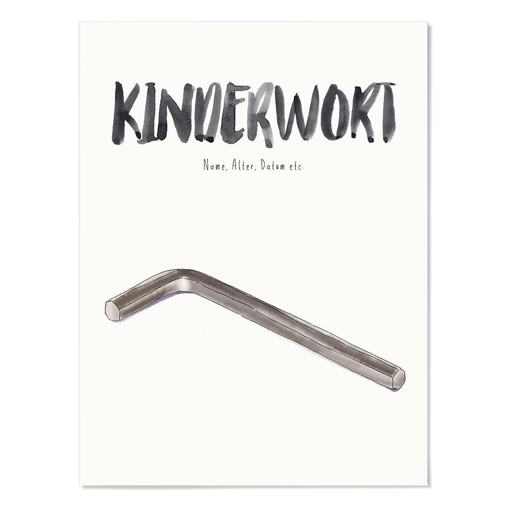 Kindermundposter Innensechskant – personalisiertes Poster mit Kinderwort für Eltern