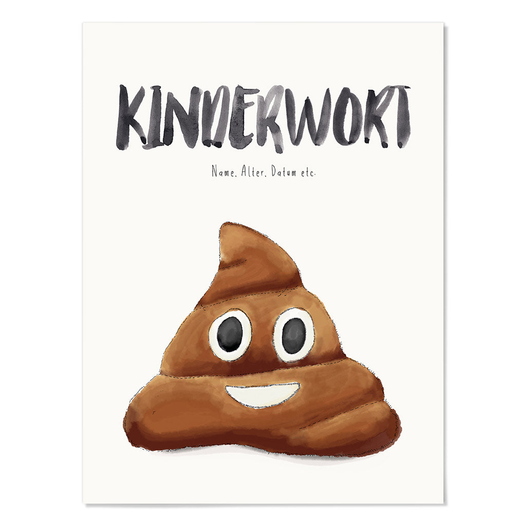 Kindermundposter Kacka – personalisiertes Poster mit Kinderwort für Eltern