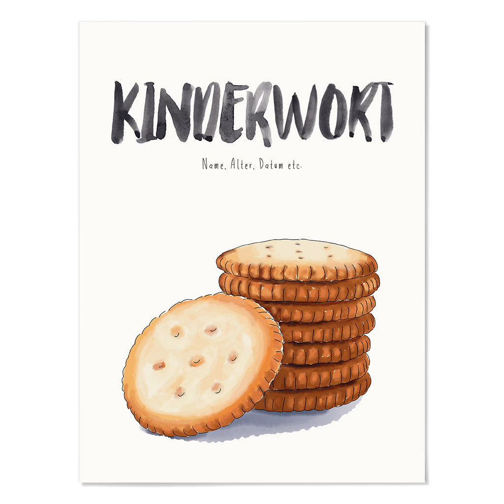 Kindermundposter Kekse – personalisiertes Poster mit Kinderwort für Eltern