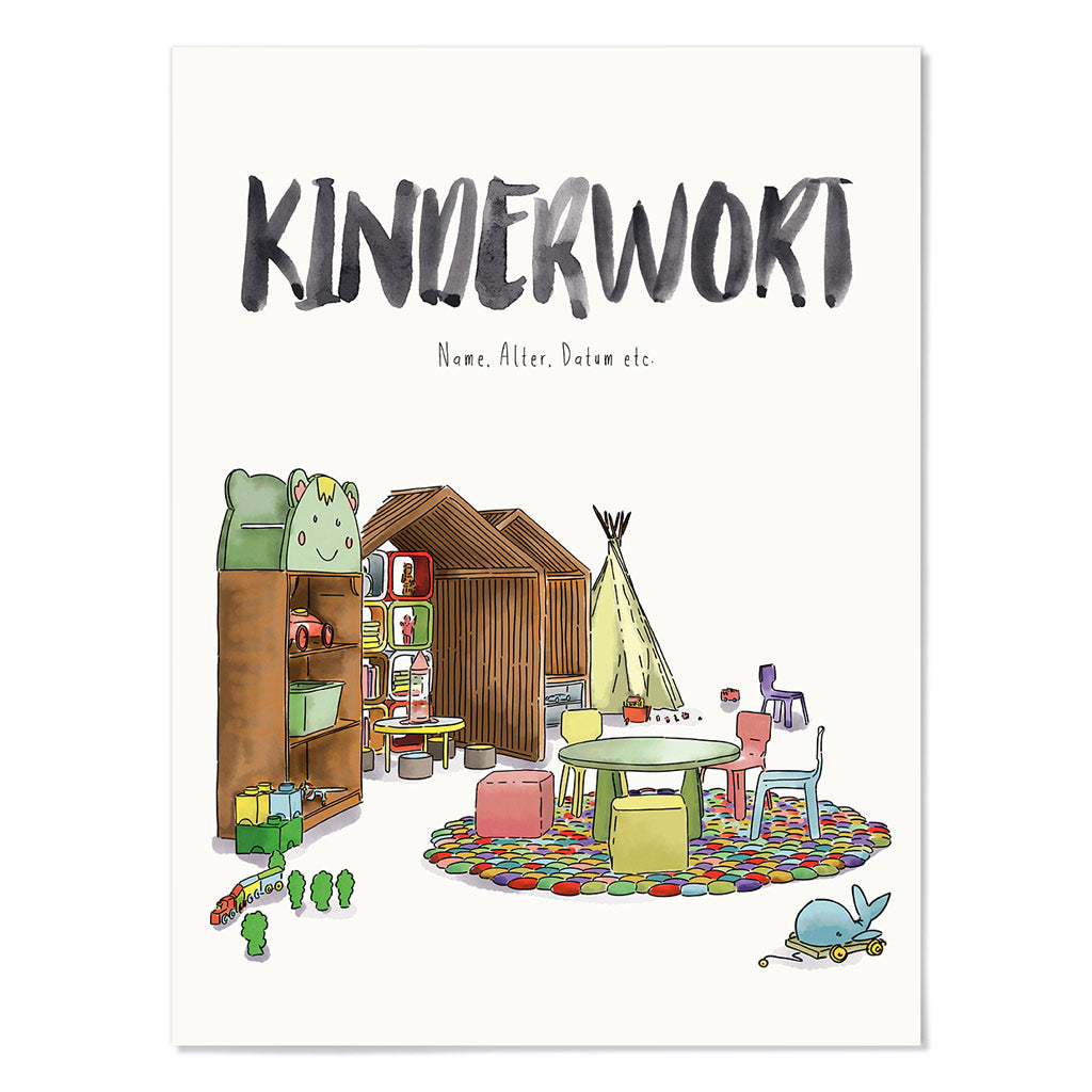 Kindermundposter Kindergarten – personalisiertes Poster mit Kinderwort für Eltern