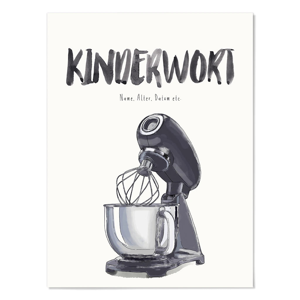 Kindermundposter - Motiv Küchenmaschine
