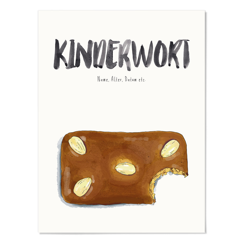 Kindermundposter Lebkuchen – personalisiertes Poster mit Kinderwort für Eltern