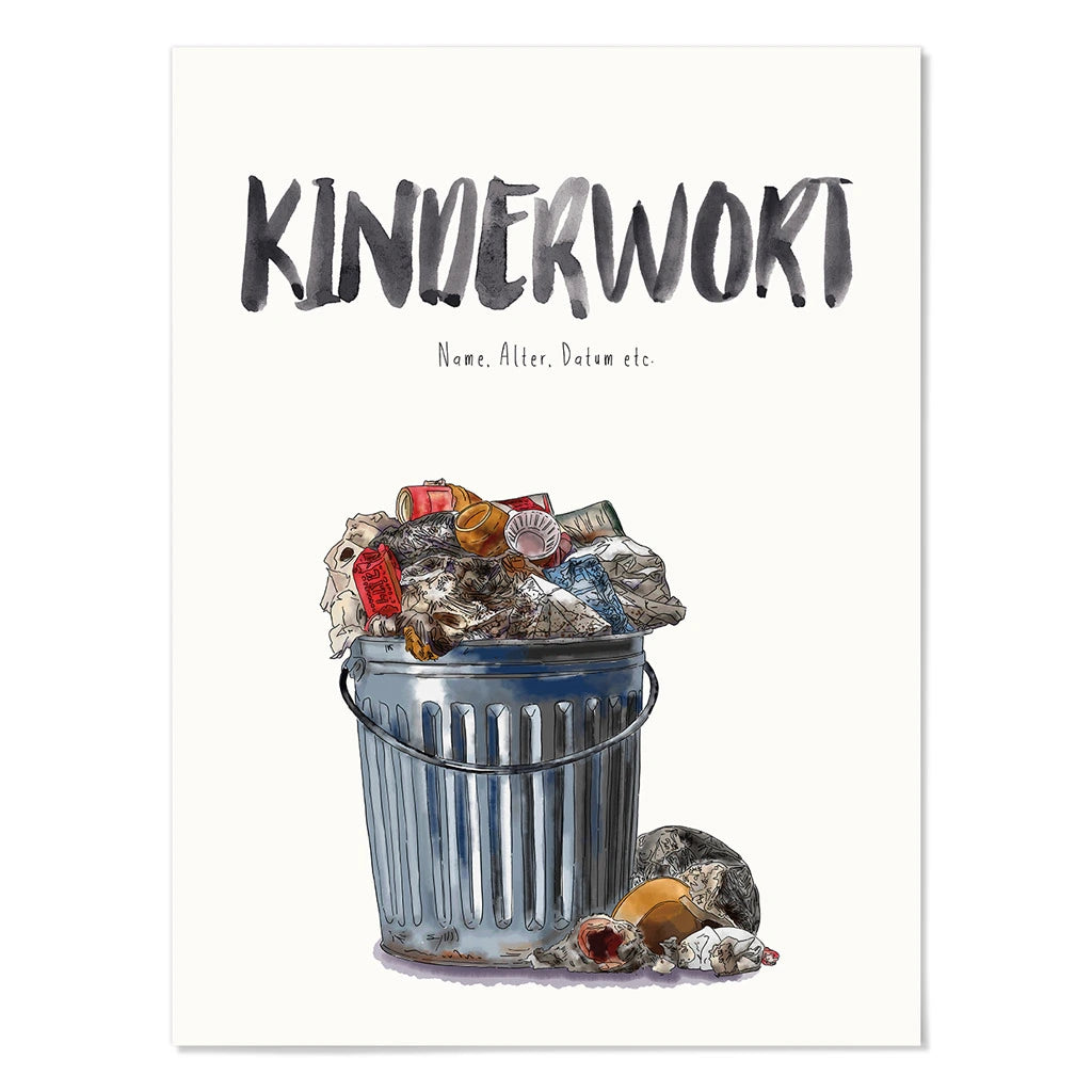 Kindermundposter - Motiv Mülleimer