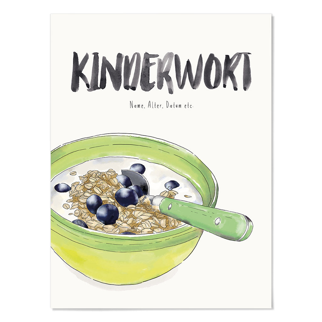 Kindermundposter Müsli – personalisiertes Poster mit Kinderwort für Eltern