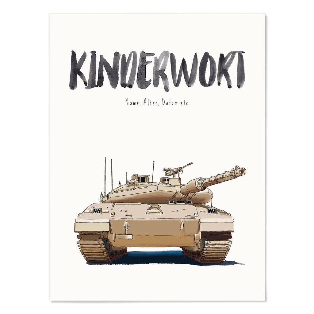Kindermundposter - Motiv Panzer