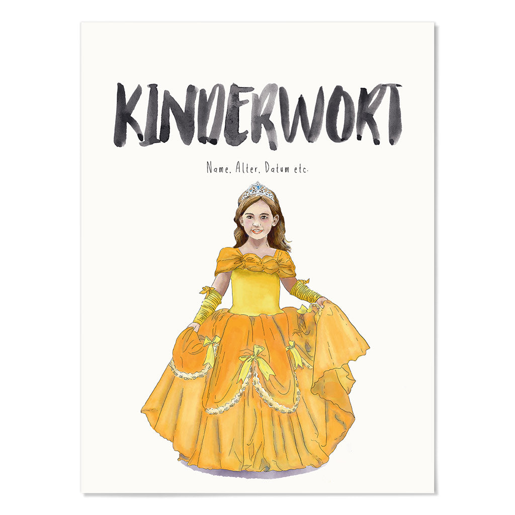 Kindermundposter Prinzessin – personalisiertes Poster mit Kinderwort für Eltern