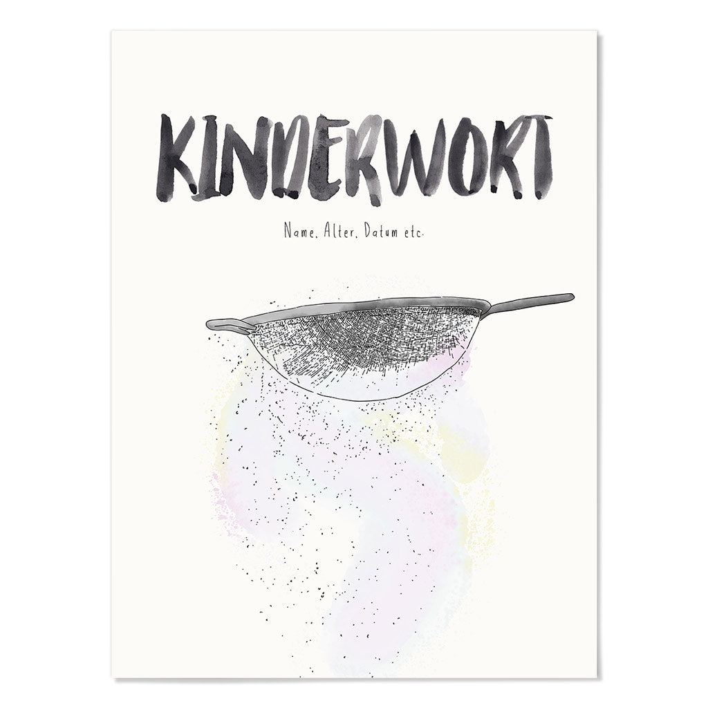 Kindermundposter Puderzucker – personalisiertes Poster mit Kinderwort für Eltern