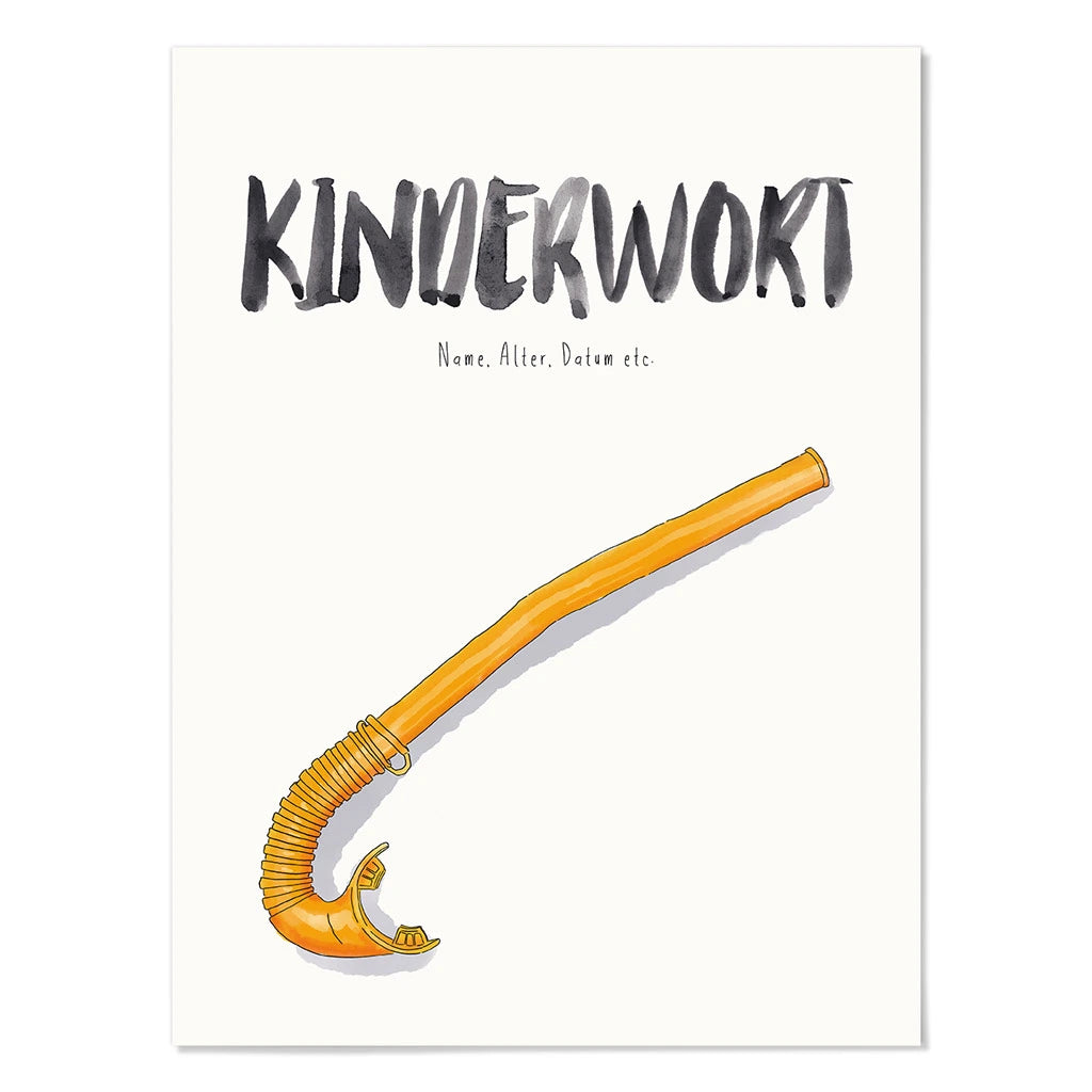 Kindermundposter Schnorchel – personalisiertes Poster mit Kinderwort für Eltern