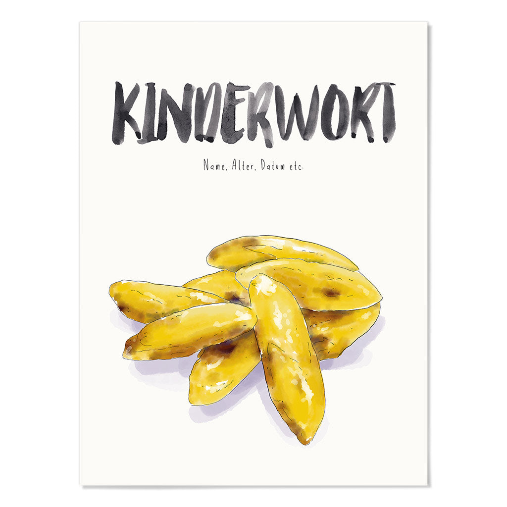 Kindermundposter Schupfnudeln – personalisiertes Poster mit Kinderwort für Eltern