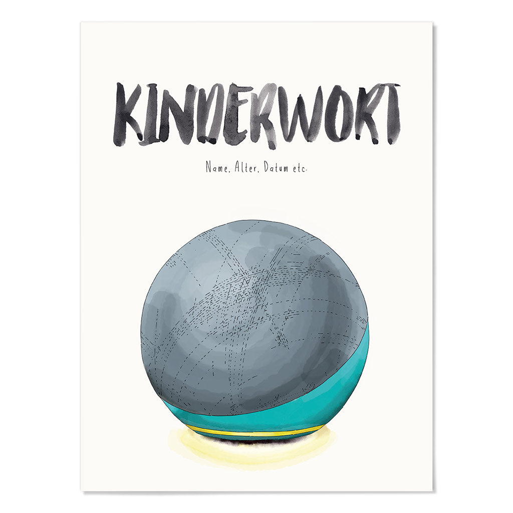 Kindermundposter Smart Speaker – personalisiertes Poster mit Kinderwort für Eltern