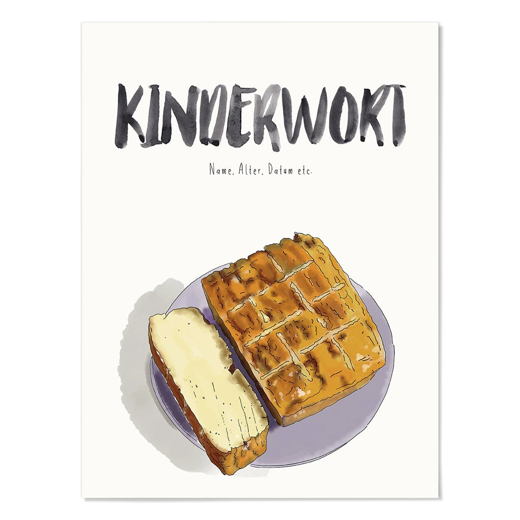 Kindermundposter Tofu – personalisiertes Poster mit Kinderwort für Eltern