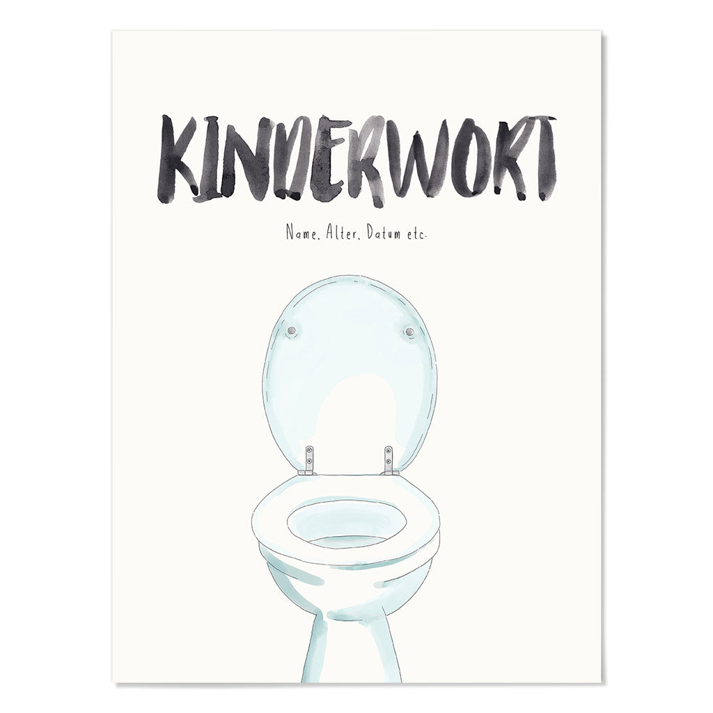 Kindermundposter Toilette – personalisiertes Poster mit Kinderwort für Eltern