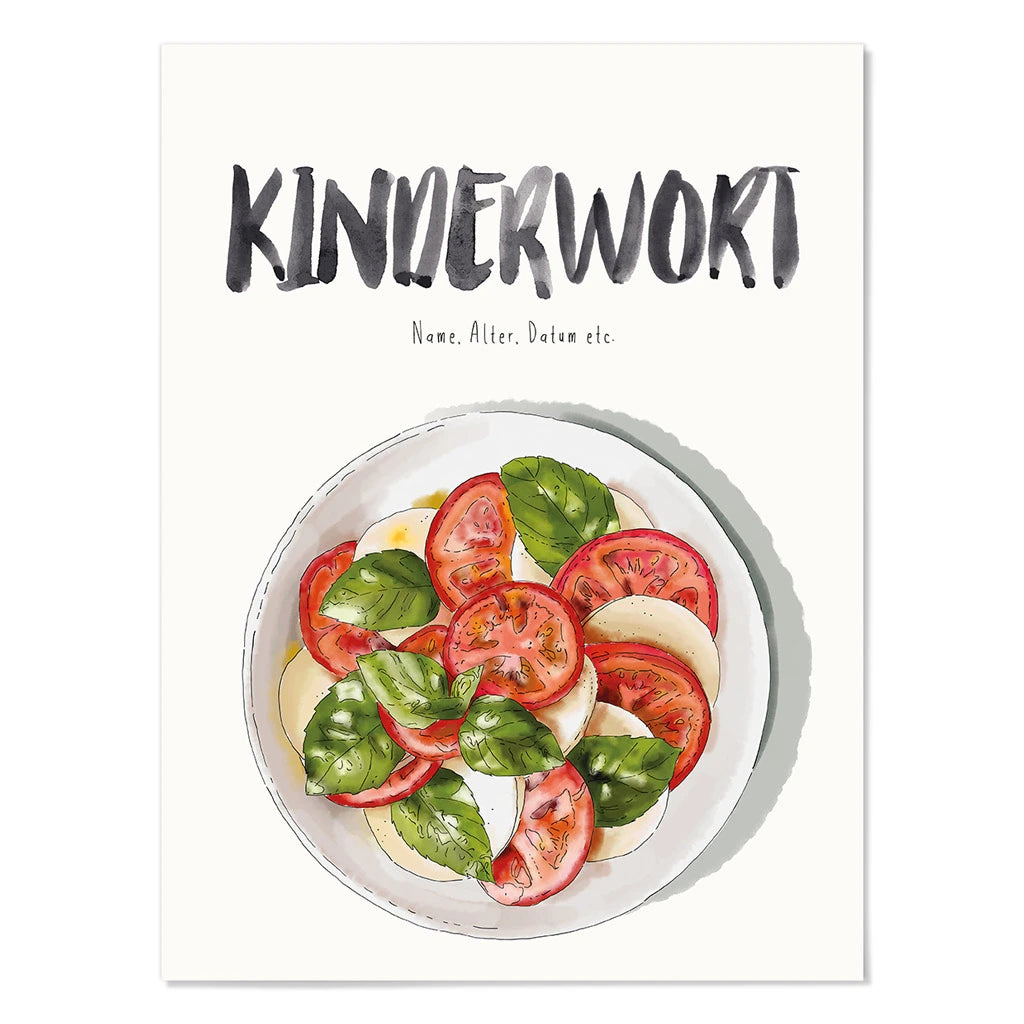 Kindermundposter - Motiv Tomate Mozzarella Caprese