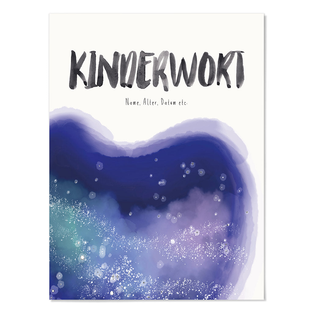 Kindermundposter Weltall – personalisiertes Poster mit Kinderwort für Eltern