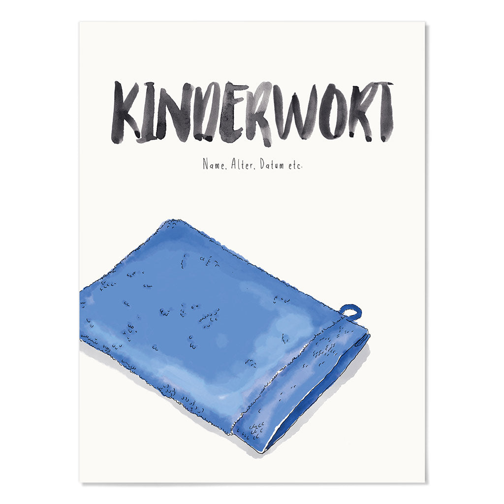 Kindermundposter Waschlappen – personalisiertes Poster mit Kinderwort für Eltern
