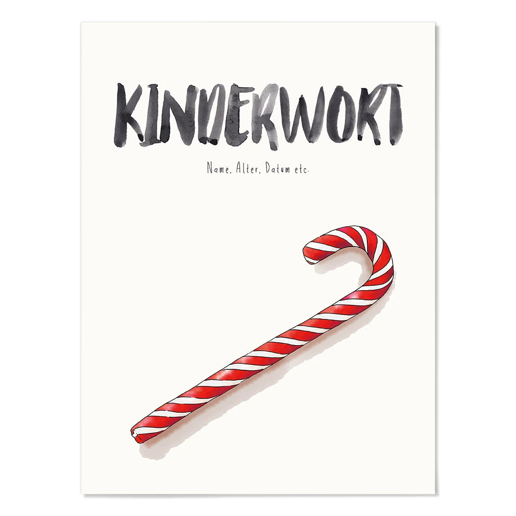 Kindermundposter - Motiv Zuckerstange