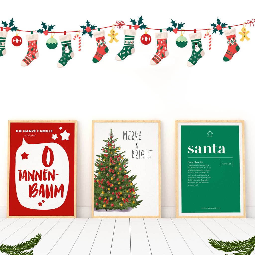 Weihnachtsposter Set "Weihnachtsbaum"