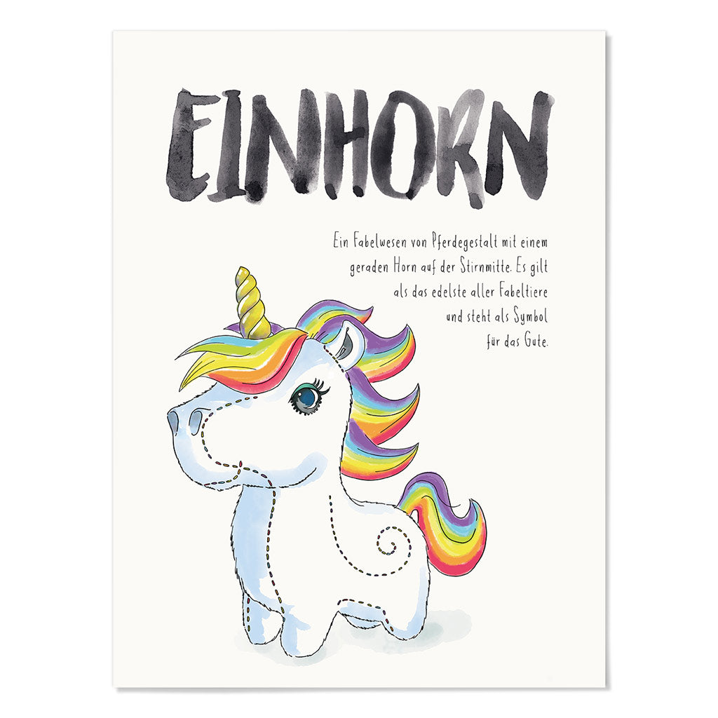 Kinderzimmerposter "Einhorn"