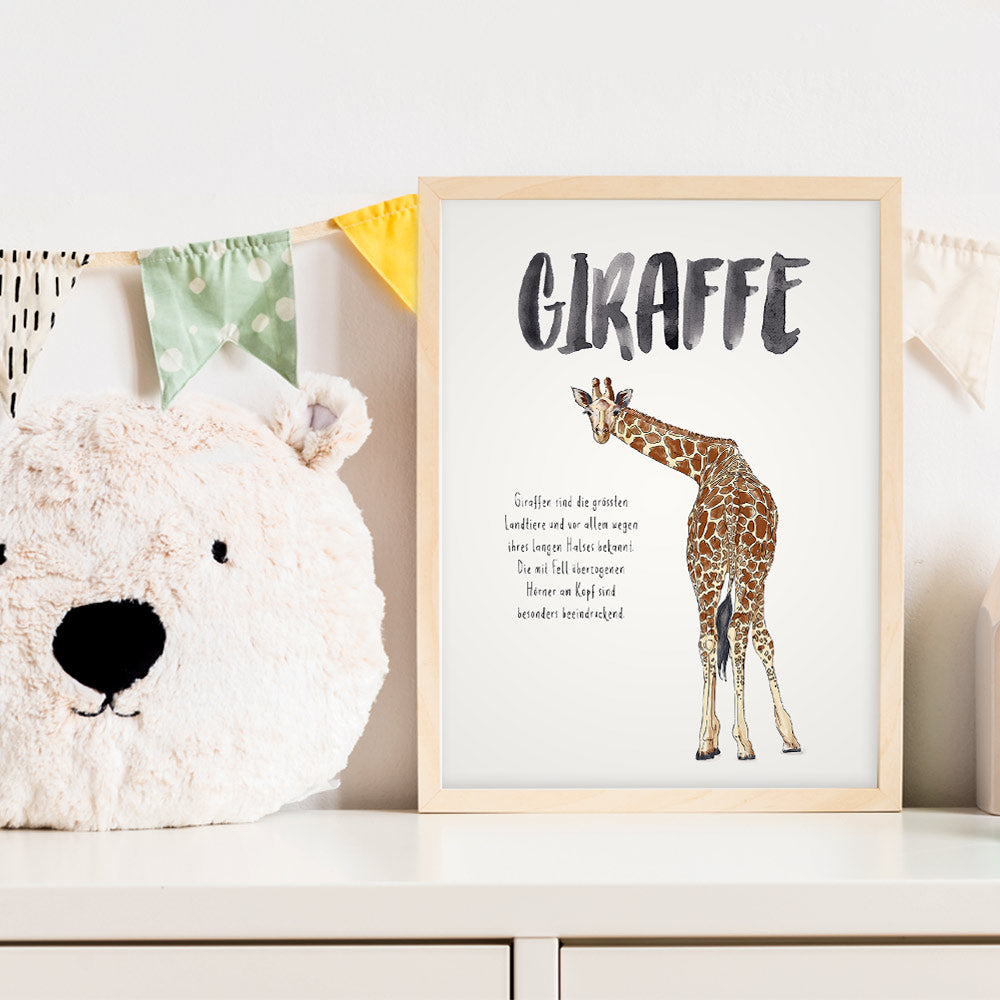 Kinderzimmerposter "Giraffe"