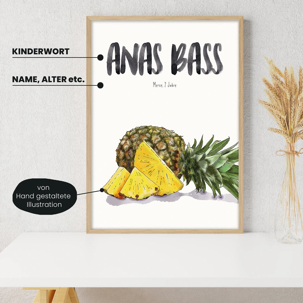 Kindermundposter - Motiv Ananas