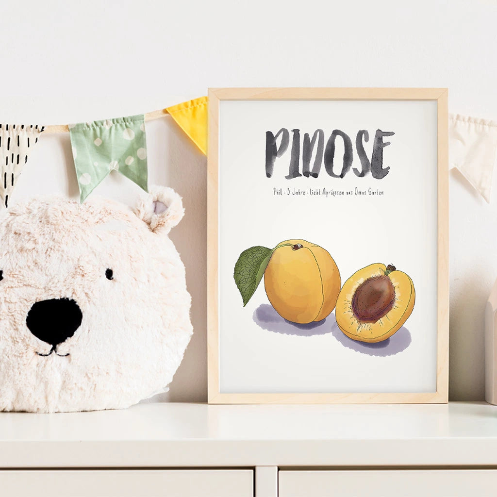 Kindermundposter - Motiv Aprikose