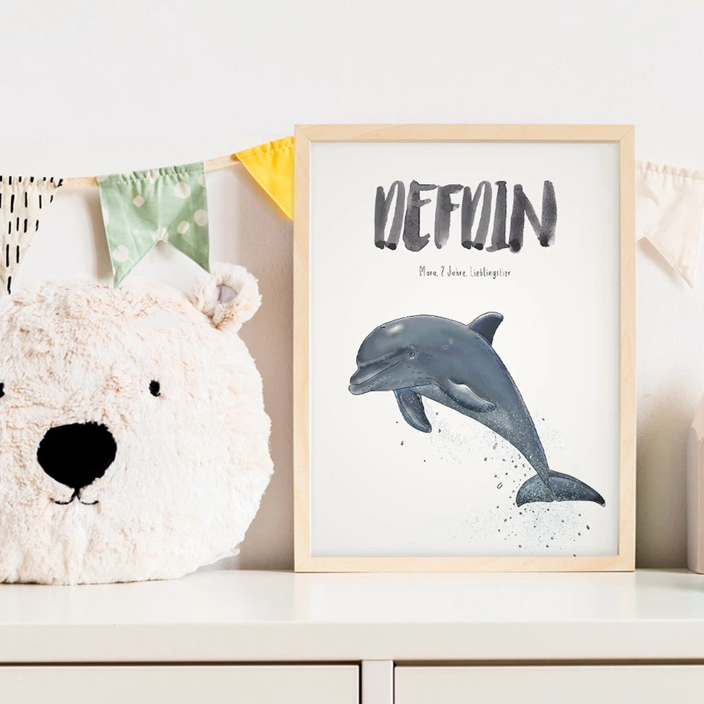 Kindermundposter - Motiv Delfin