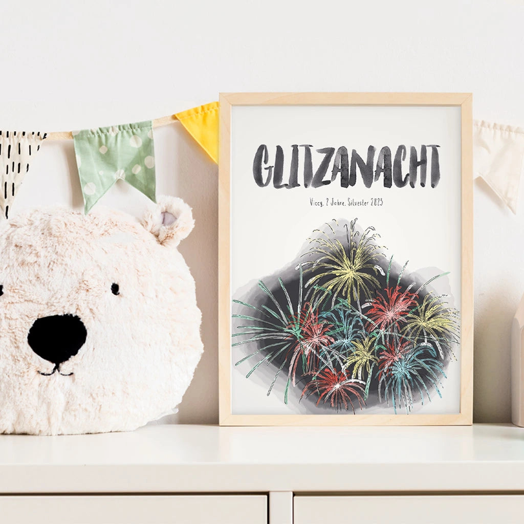 Kindermundposter - Motiv Feuerwerk