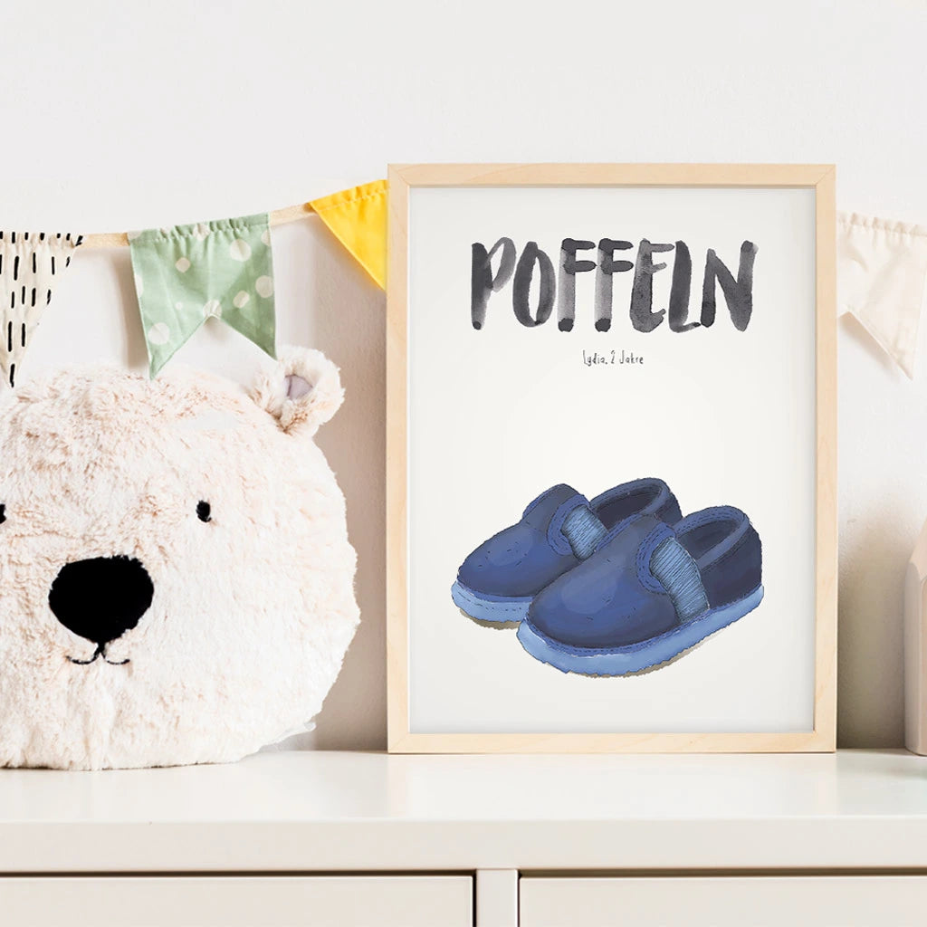 Kindermundposter - Motiv Pantoffeln Hausschuhe