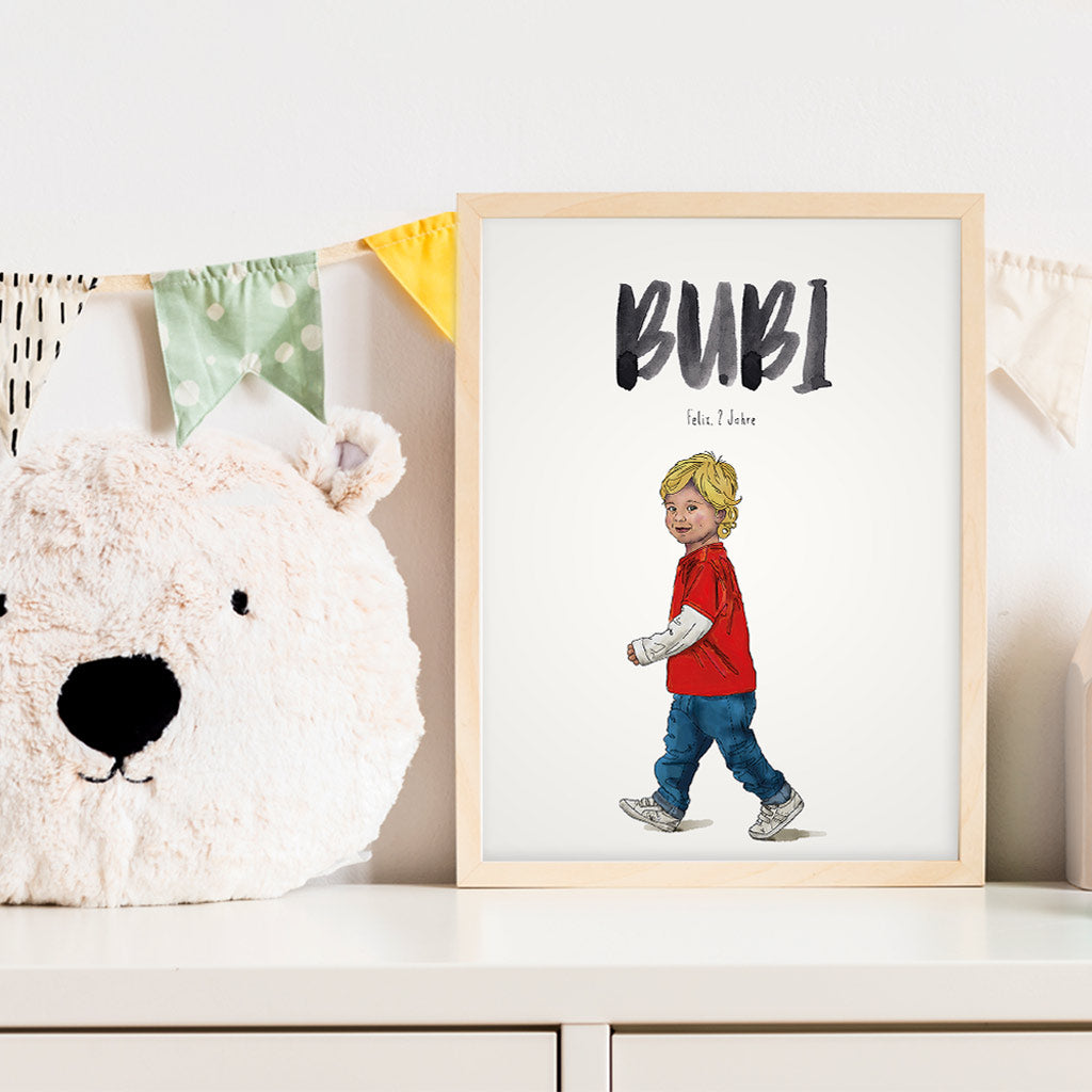 Kindermundposter Kind im Kinderzimmer – personalisiertes Poster als Dekoration und Geschenk
