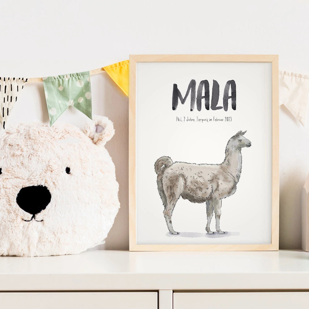 Kindermundposter - Motiv Lama