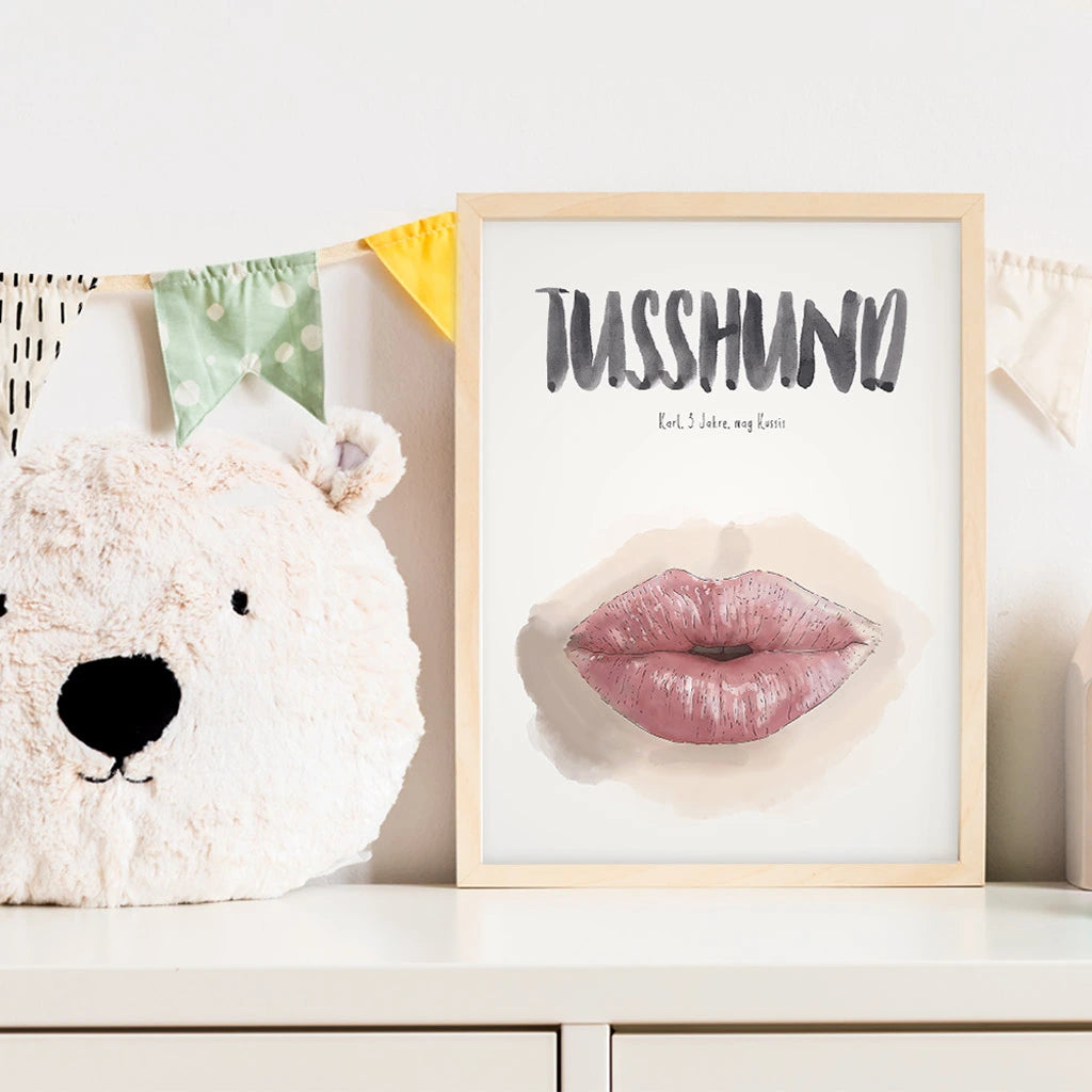 Kindermundposter - Motiv Mund Kuss Lippen
