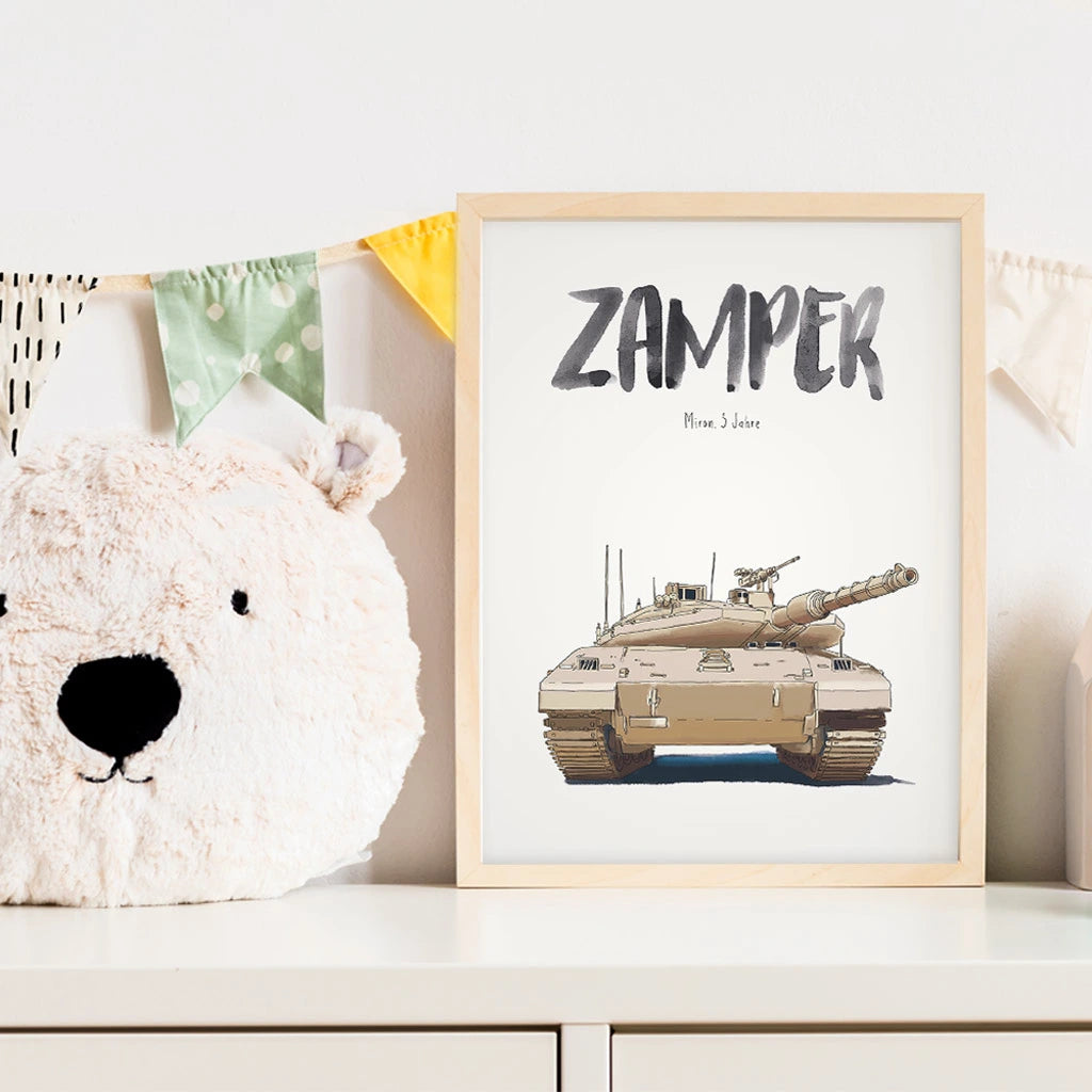 Kindermundposter - Motiv Panzer