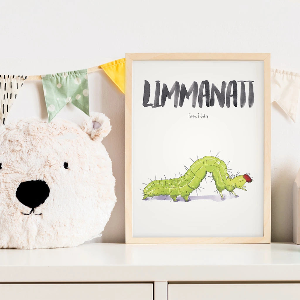 Kindermundposter - Motiv Raupe