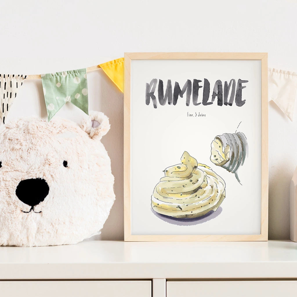 Kindermundposter Remoulade im Kinderzimmer – personalisiertes Poster als Dekoration und Geschenk
