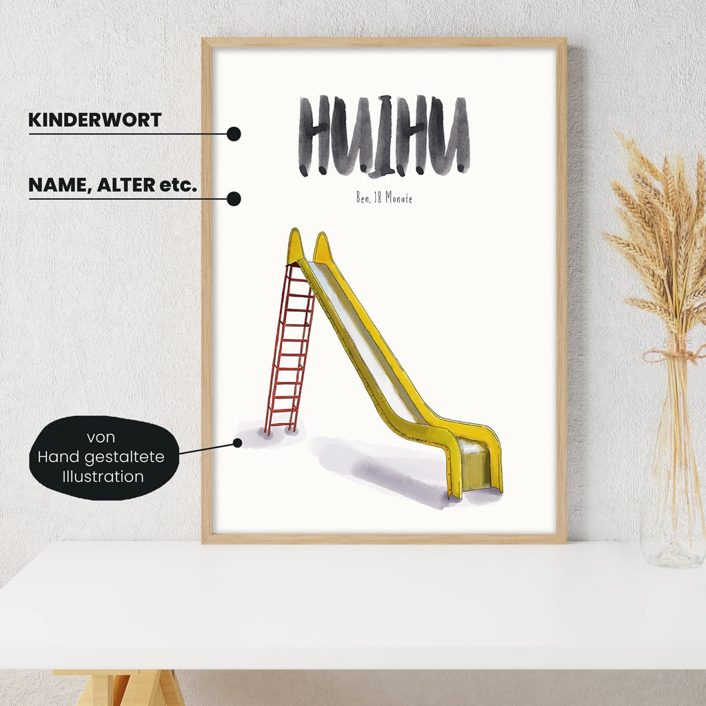 Kindermundposter - Motiv Rutsche